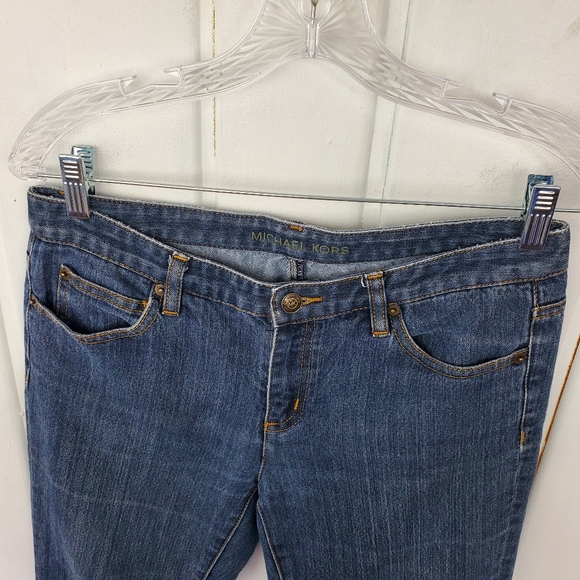 Michael Kors Women's 6 Mid Rise Bootcut Denim Blue Jeans - Picture 6 of 11